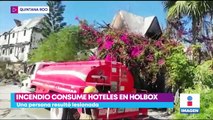 Incendio consume dos hoteles en Holbox, Quintana Roo