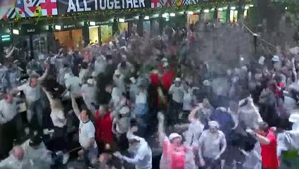 World Cup: Fans go wild as England score two goals in two minutes against Wales