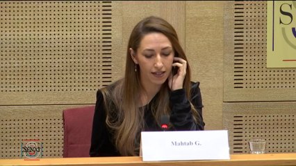 Iran : « A 17 ans, j’ai été arrêtée à Téhéran », au Sénat, une Iranienne témoigne de la répression