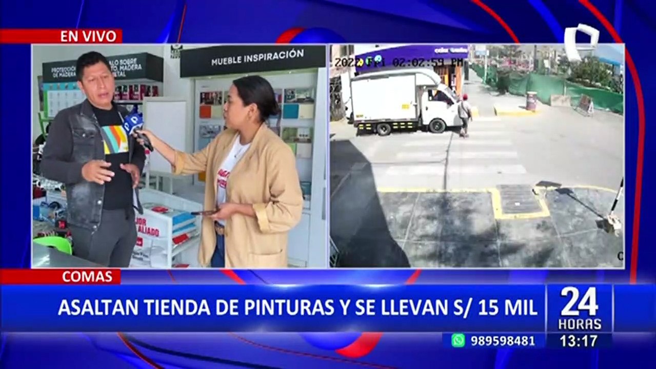 Comas: delincuentes roban 15 mil soles de tienda de pinturas