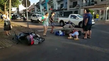 Motociclista fica ferido em colisão de trânsito no Coqueiral