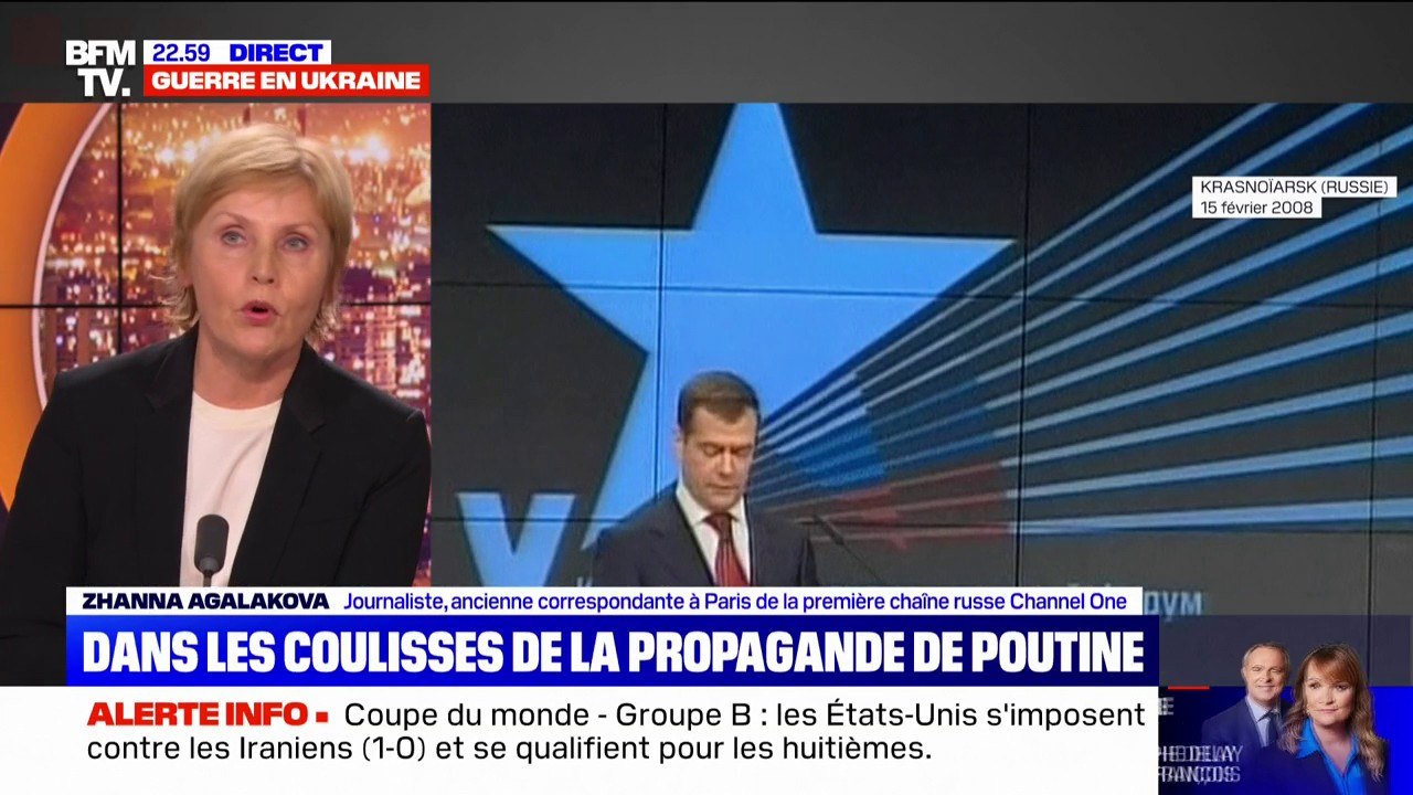 Propagande russe: la journaliste russe Zhanna Agalakova explique comment, en 2005, les journalistes de sa chaîne ont été forcés de parler de Dmitri Medvedev