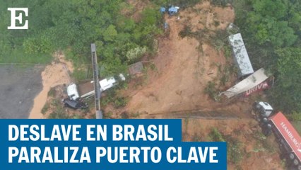 Avalancha sepulta a una decena de vehículos en Brasil