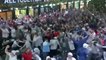 England fans celebrate third goal against Wales in World Cup match