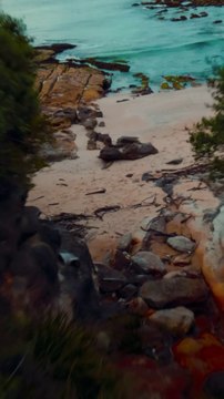 Sydney Beach Cliff Dive Drone View. So Chill. Drone Travel Adventures Australia.