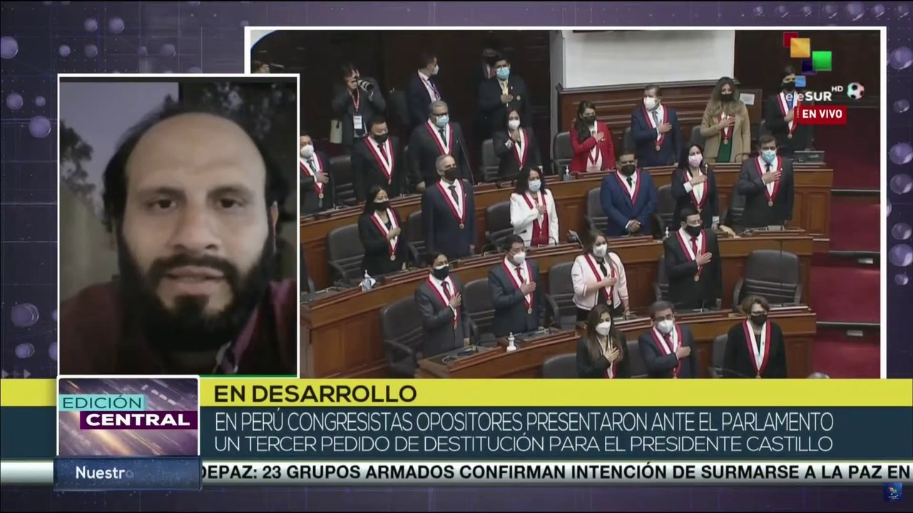 Perú: Congresistas opositores buscan por tercera vez vacar al presidente Pedro Castillo