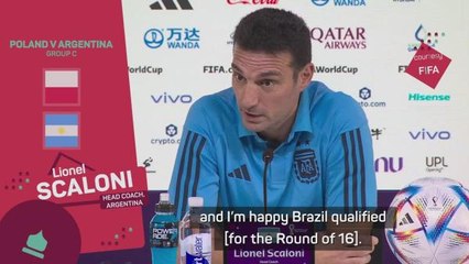 Argentina's Scaloni happy to see Brazil doing well