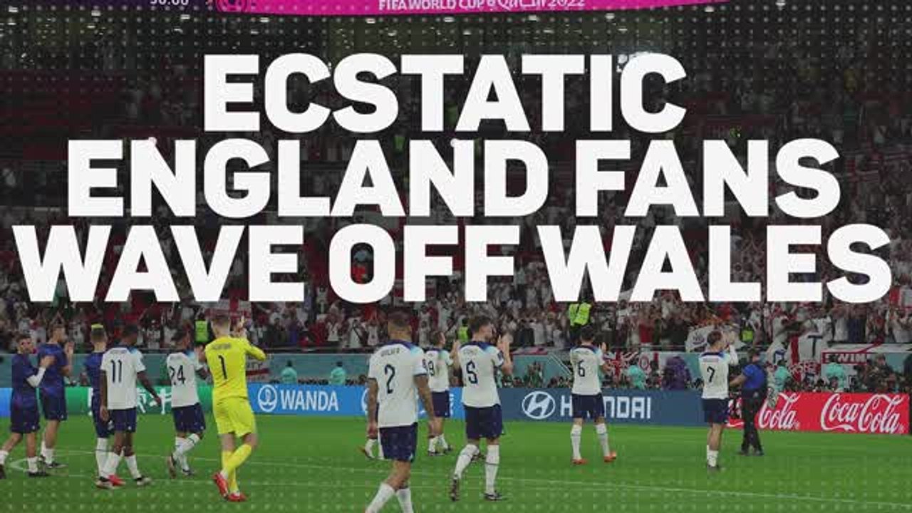 Ecstatic England fans wave off Wales