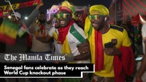 Senegal fans celebrate as they reach World Cup knockout phase