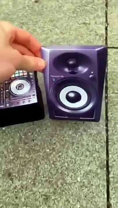 Funny pigeon playing dj