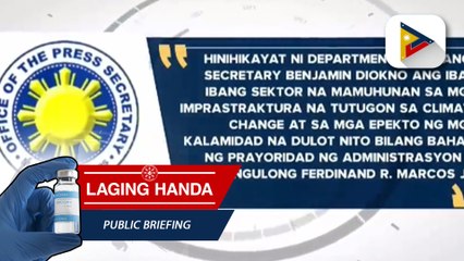 DOF, isinusulong ang mas malaking pagpopondo sa mga proyekto na tutugon sa climate change at iba pang kalamidad