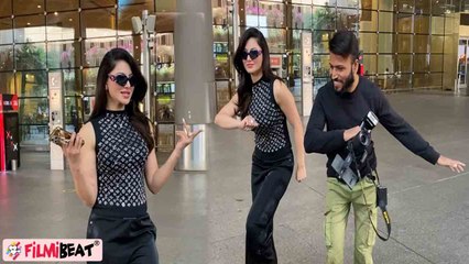 Urvashi Rautela Dances at Mumbai Airport on her song Boss Party, Viral Video | FilmiBeat