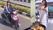 Raveena Tandon Bhopal की सड़कों पर स्कूटी चलाते समोसा खाते Video Viral । Boldsky *Entertainment