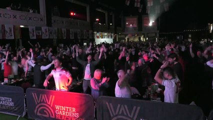 England Fans at the Blackpool Winter Gardens