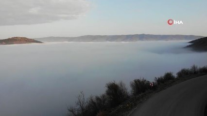 Tokat'ta 'sis denizi' eşsiz manzaralar oluşturdu
