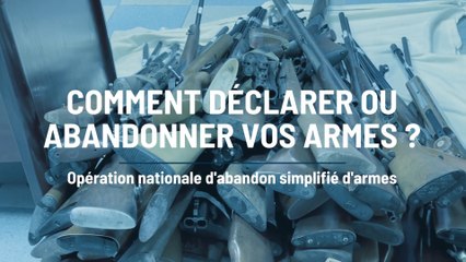 Opération nationale d'abandon simplifiée d'armes