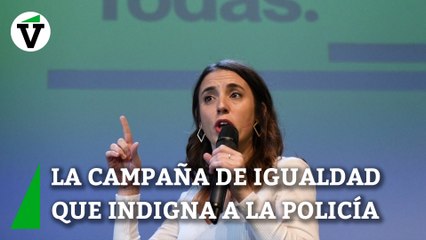 Una campaña financiada por Irene Montero indigna a la Policía: "Nos pone como asesinos"