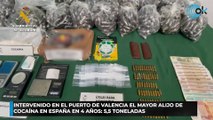 Intervenido en el puerto de Valencia el mayor alijo de cocaína en España en 4 años 5,5 toneladas