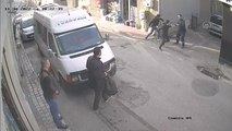 Samsun'da bıçaklı saldırı kamerada