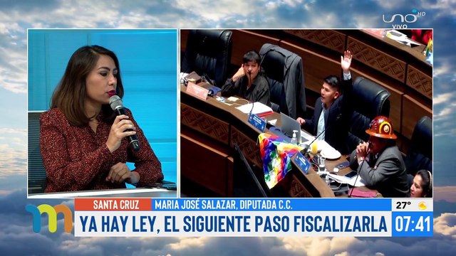 Con la ley del censo se ha honrado a la lucha de Santa Cruz, la protesta más grande y prolongada a nivel mundial , expresa María José Salazar, diputada de C.C