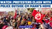Protests by farmers & trade unions erupt outside Sangrur home of Bhagwant Mann | Oneindia News*News
