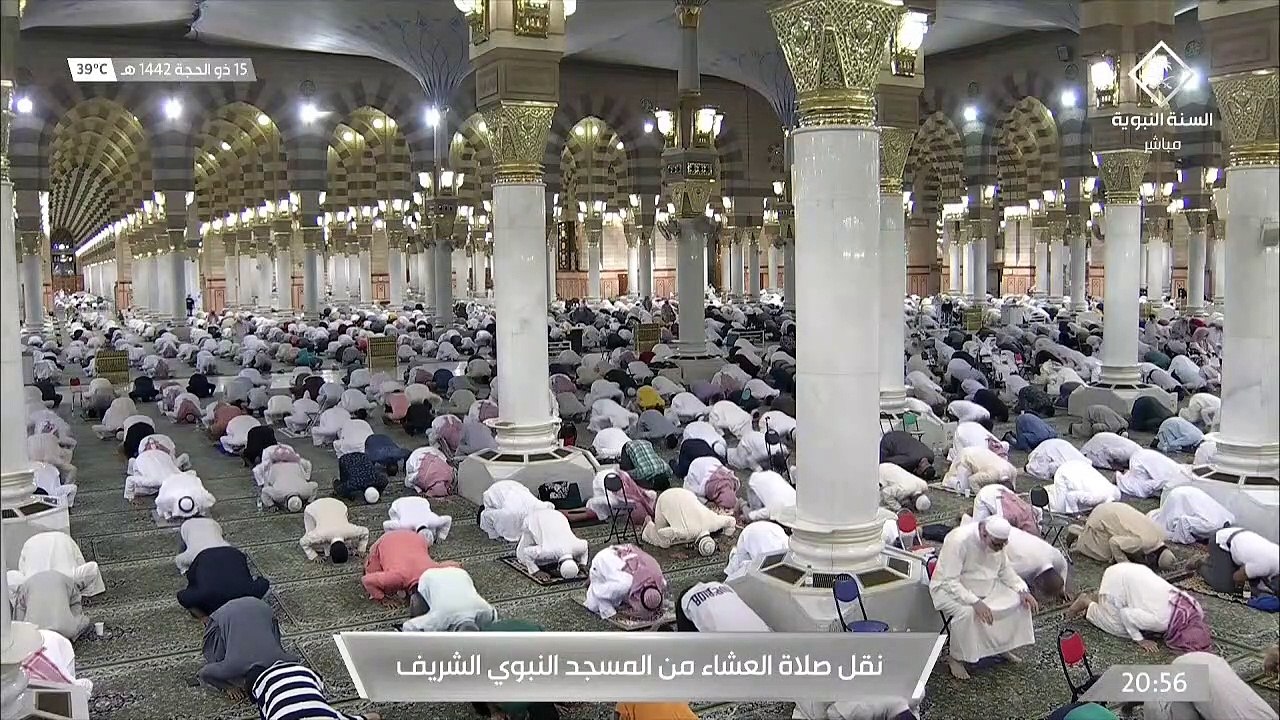 صلاة العشاء من #المسجد_النبوي_الشريف..  - الأحد 14421215 هـ