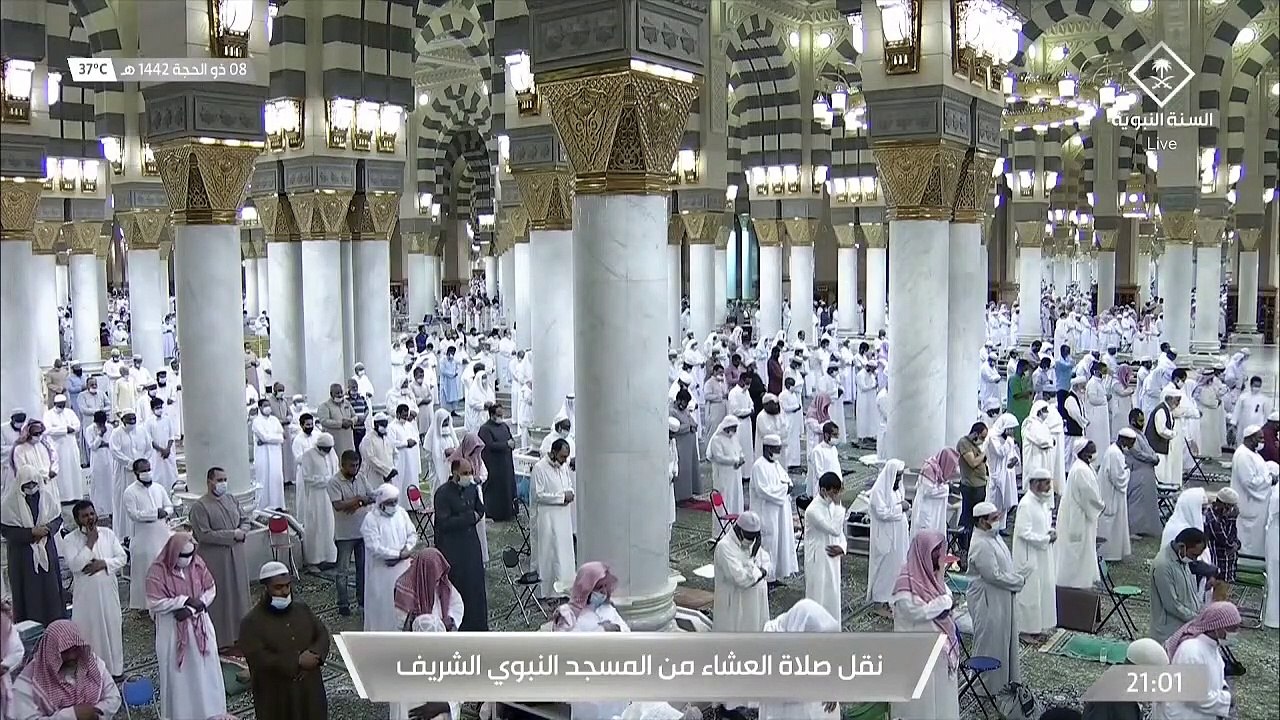 صلاة العشاء من #المسجد_النبوي_الشريف..  - الأحد 14421207 هـ