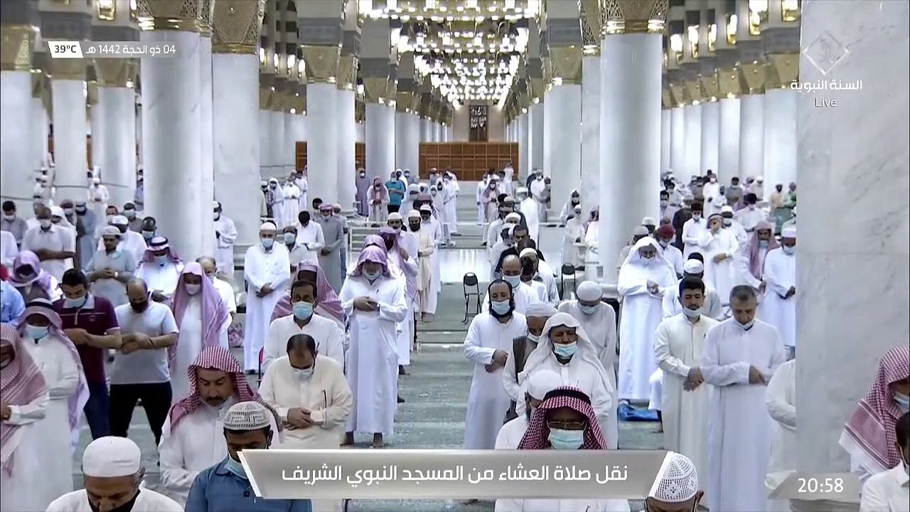 صلاة العشاء من #المسجد_النبوي_الشريف.. الأربعاء 14421204 هـ