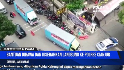 Melalui Polres Cianjur, Polda Kalteng Serahkan Bantuan Kemanusiaan Korban Gempa