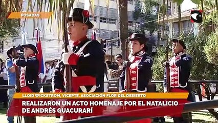 Realizaron un acto homenaje por el natalicio de Andrés Guacurarí