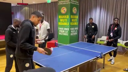 Seleção de Senegal em momento de lazer