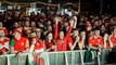 ‘Brave’ England fan celebrates World Cup goal in sea of Welsh fans in Cardiff