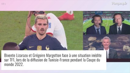 Download Video: Tunisie-France : Bixente Lizarazu et Grégoire Margotton face à un gros coup de théâtre sur TF1, du jamais vu !