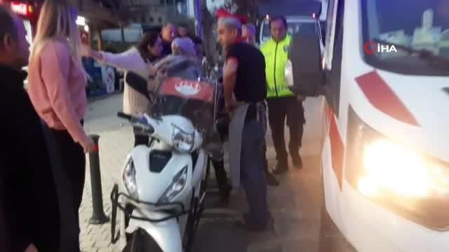 Edirne'de motosikletten düşen kurye yaralandı