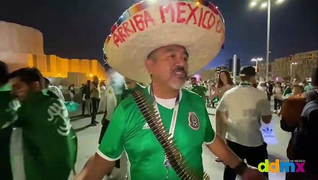 Llegada de afición mexicana al Estadio Lusail en Doha