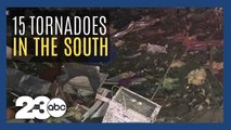 15 tornadoes strike through Southern United States