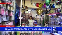 El Agustino: delincuentes roban 2 mil soles de panadería