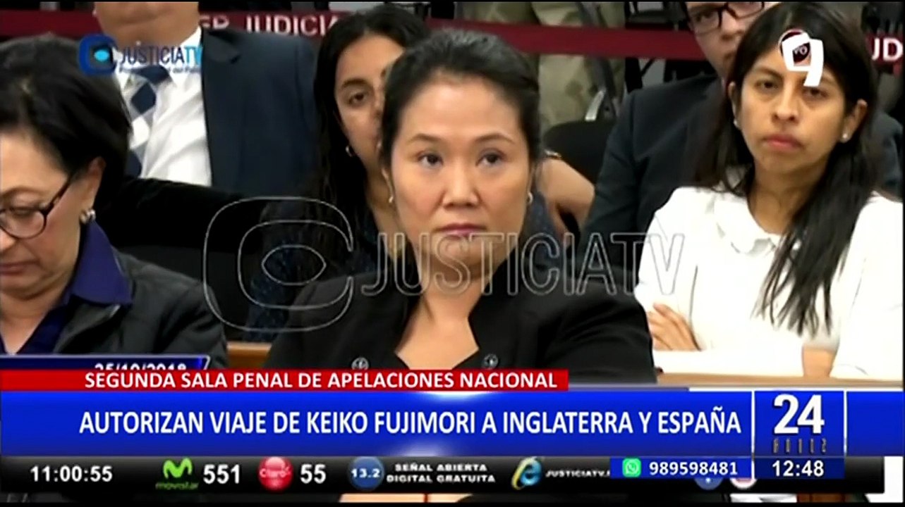 Poder judicial autoriza a Keiko Fujimori viajar a Inglaterra y España