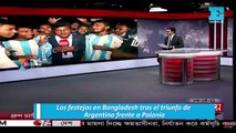 Los festejos en Bangladesh tras el triunfo de Argentina frente a Polonia
