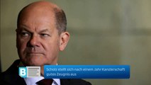 Scholz stellt sich nach einem Jahr Kanzlerschaft gutes Zeugnis aus