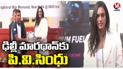 Badminton Player PV Sindhu Attend Delhi Marathon | Navy Day Celebrations | V6 News