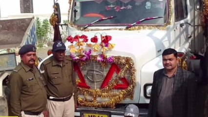 सिंगरौली: माइनिंग विभाग ने खनिज स्टोन डस्ट का परिवहन करते हुए डंपर किया जब्त