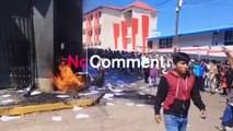 Watch: Protesters burn local attorney offices in Huanta, Peru