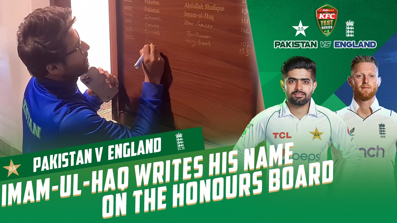 For the third time this year, Imam-ul-Haq writes his name on the Pindi Cricket Stadium honours board