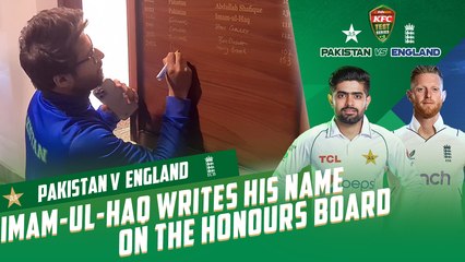 For the third time this year, Imam-ul-Haq writes his name on the Pindi Cricket Stadium honours board