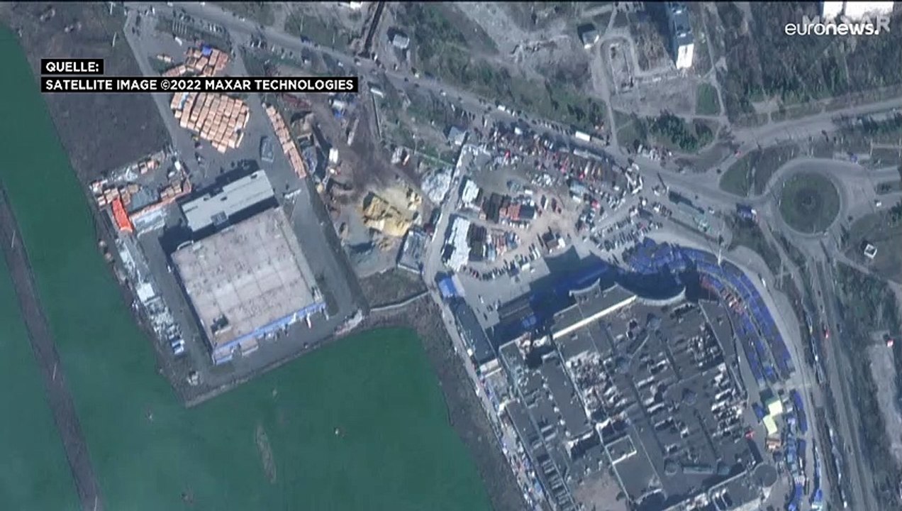 Kaputte Häuser und viele Gräber: Bilder aus dem All zeigen das zerstörte Mariupol