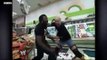 Stone Cold Steve Austin vs Booker-T in a supermarket