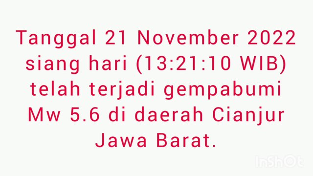 Natural disasters of earthquakes occurred in Cianjur, Indonesia