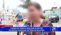 Chorrillos: madres de familia realizan plantón en apoyo de escolar víctima de bullying