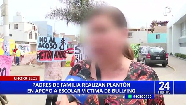 Chorrillos: madres de familia realizan plantón en apoyo de escolar víctima de bullying